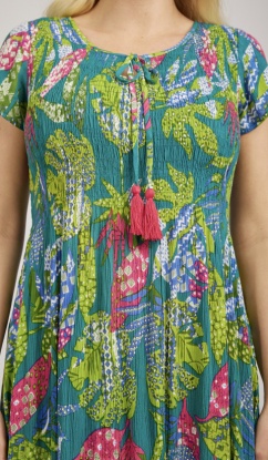 Mudflower Bright Summer Print Dress